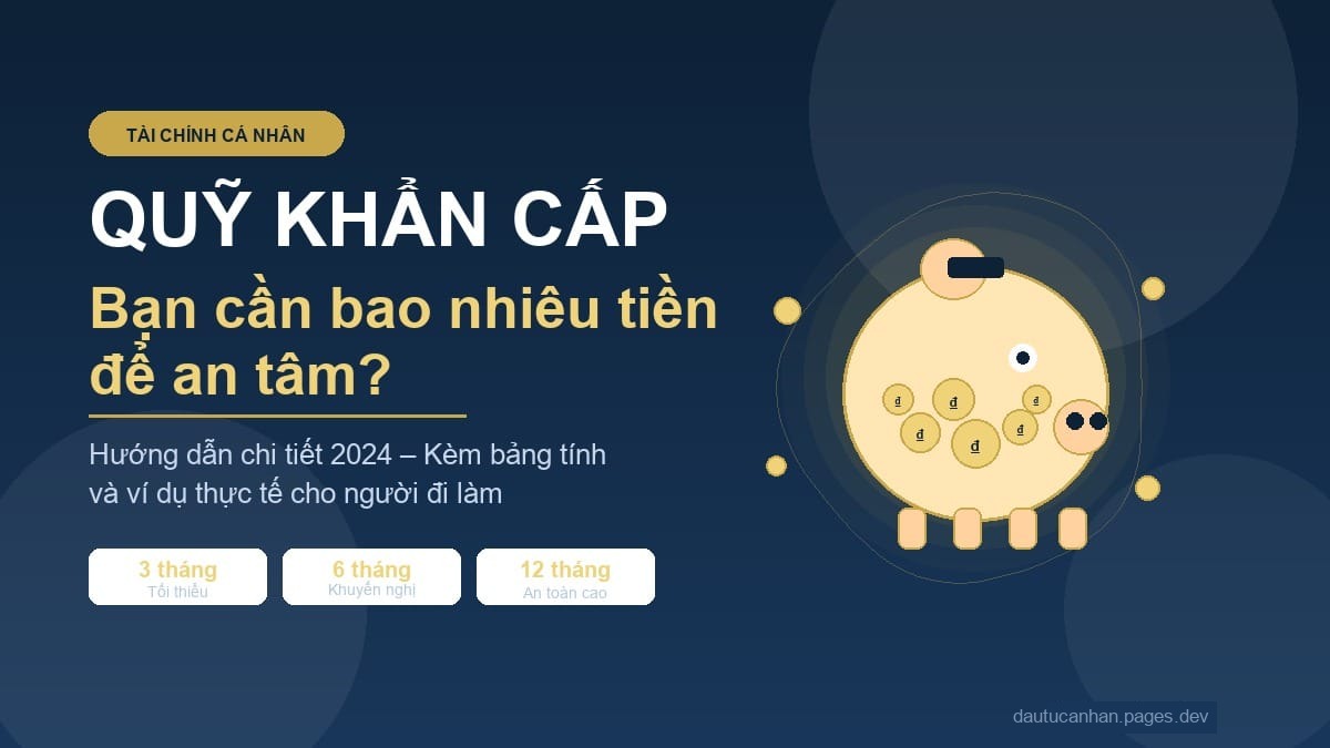 Quỹ khẩn cấp là gì - Hình ảnh minh họa quỹ dự phòng tài chính với heo đất và ngôi nhà an toàn