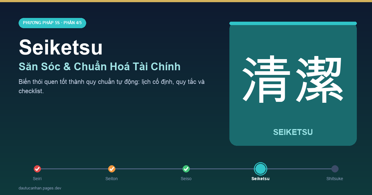 Seiketsu - săn sóc và chuẩn hoá tài chính, phương pháp 5S